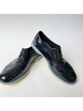 BiiON Wingtip Oxford Spikeless Golf Shoes Black Size M8-W10
